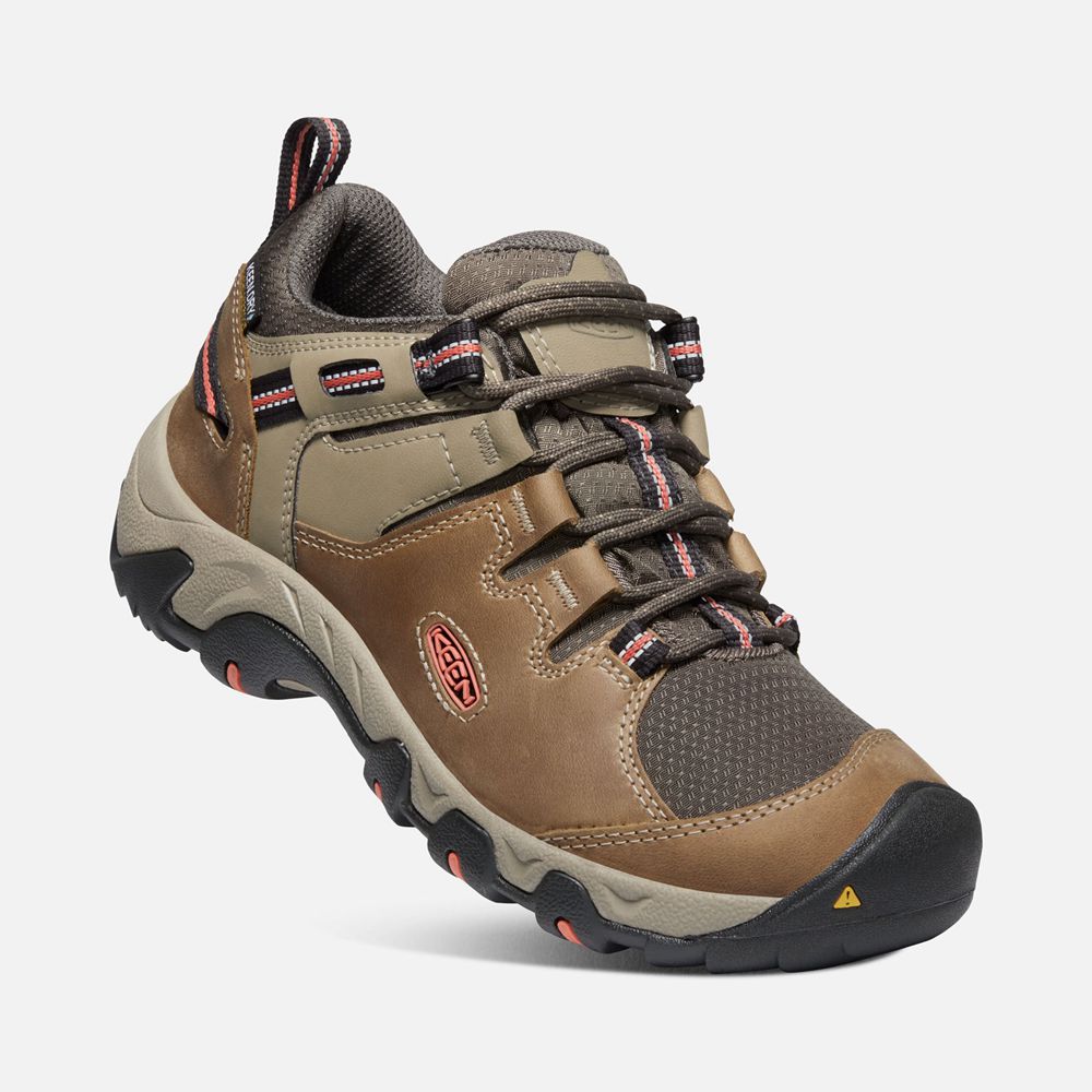 Keen Spor Ayakkabı Kadın Kahverengi/Mercan - Steens Waterproof Shoes - Türkiye IRAK71652